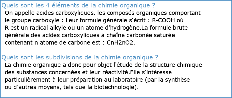 Partie II : Chimie Organique / Chapitre IV