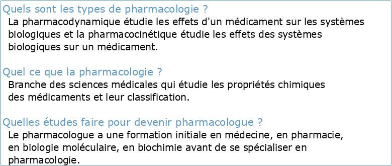 M1 Ph2 Pharmacologie et Pharmacochimie