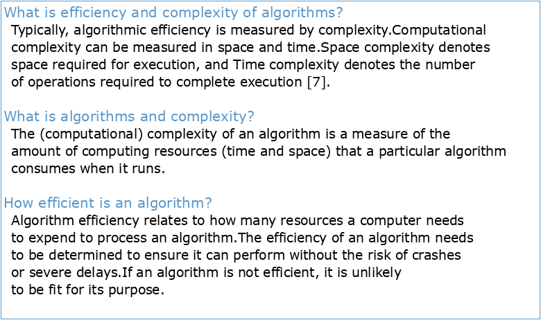 lecture 26: efficiency and complexity of algorithms