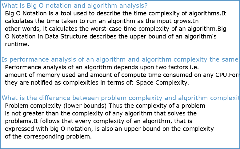 Complexity & Algorithm Analysis