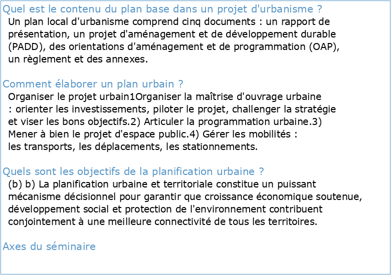 Le Plan d'action stratégique de développement urbain de l'UpM