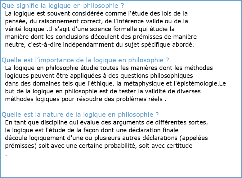 Introduction A La Philosophie De La Logique Synth