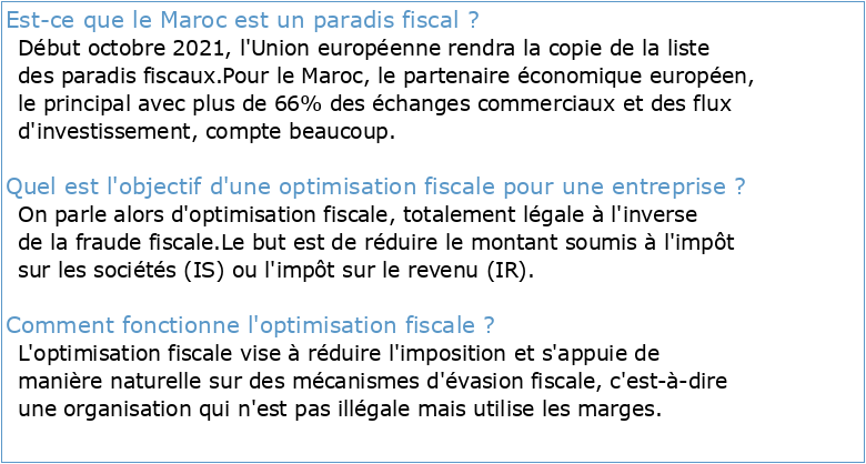 Le Maroc limite l'optimisation fiscale pour les multinationales
