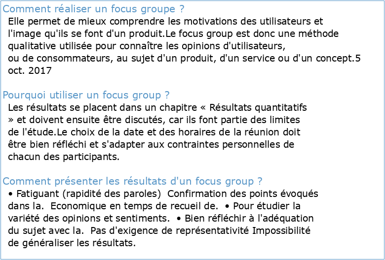 Focus group discussion