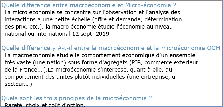 Qu'est-ce que l'économie ? modèles micro et macroéconomiques