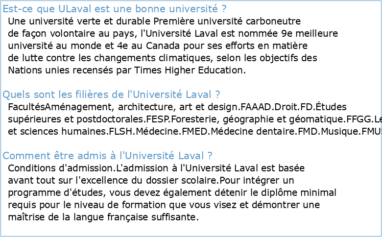 Université Laval Département de mathématiques et de statistique