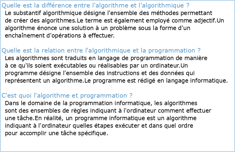 Informatique en CPGE (2018-2019) Algorithmique et programmation