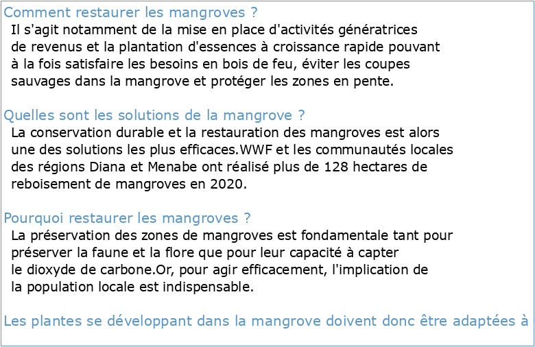 Les facteurs de réussite de la réhabilitation de mangroves à Trat