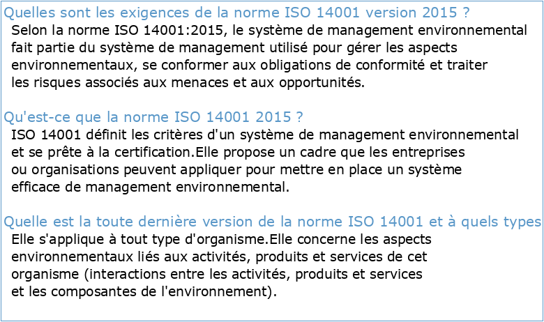 ISO 14001 2015 guidance document french version 1