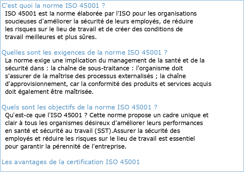 NORME INTERNATIONALE ISO 45001