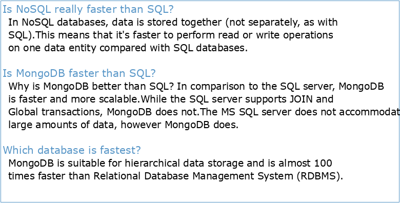SQL vs NoSQL: A Performance Comparison