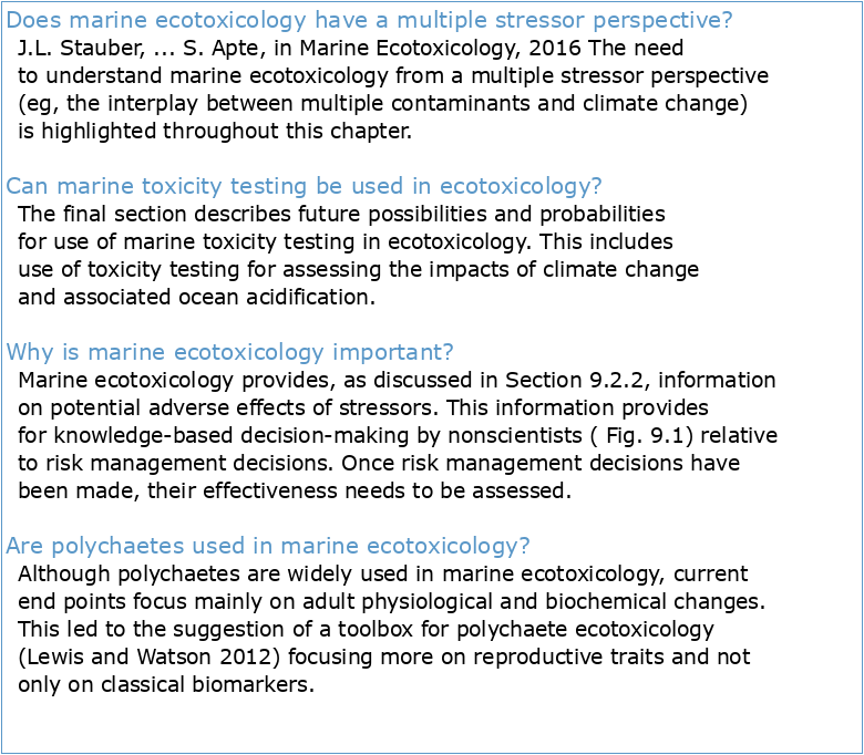 module : pollution marine & ecotoxicologie