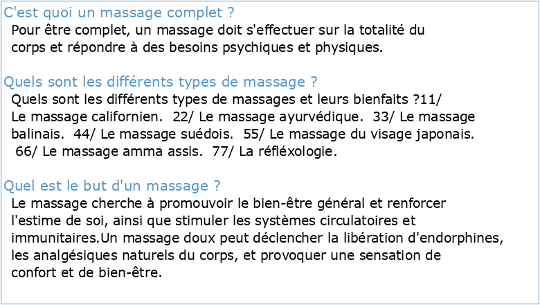 Encyclopédie du Massage