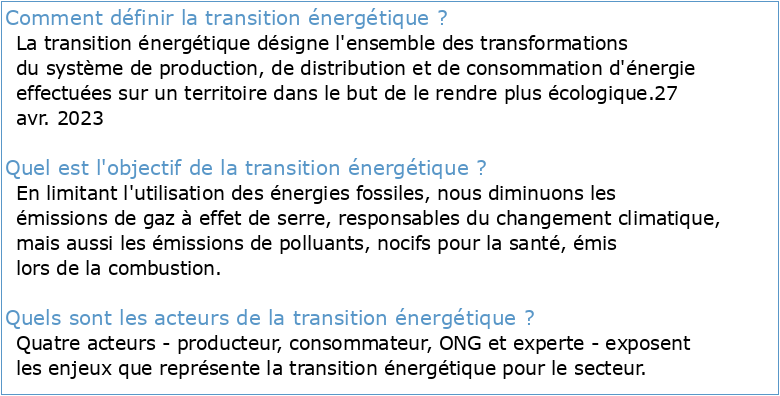 Transition Energétique & Sociétale