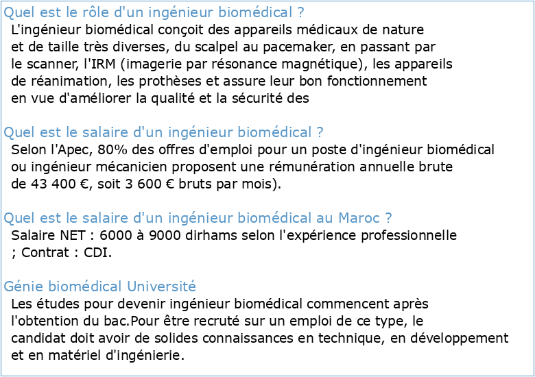 Ingénierie Biomédicale