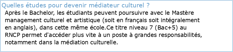 parcours Médiation Culturelle et Communication (Angers)