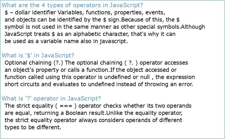JavaScript Operators