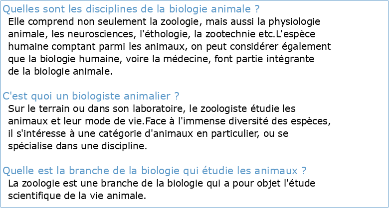 TP de biologie animale
