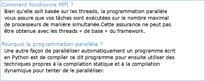 Introduction à la Programmation Parallèle: MPI