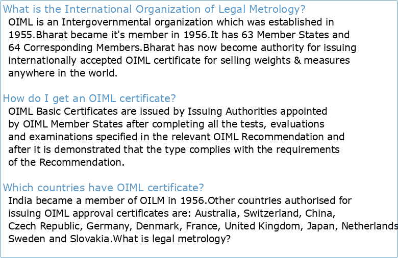 International Organization of Legal Metrology — English