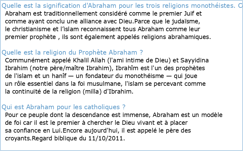 Abraham dans l'iconographie des trois religions monothéistes