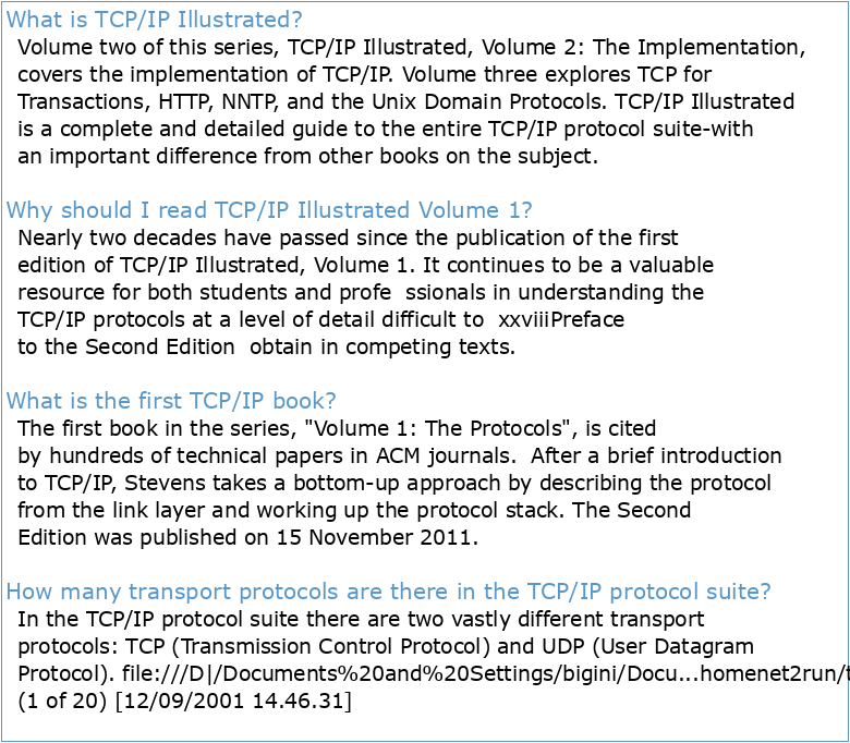 TCP/IP Illustrated Volume 1
