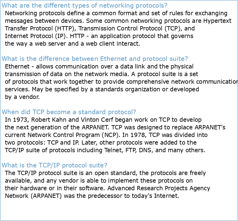 Chapter 3 Network Protocols And Communications (2022)