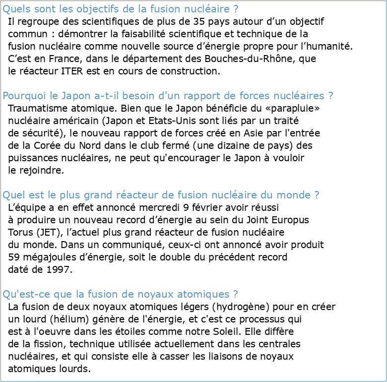 Fusion nucléaire: la collaboration franco-japonaise en soutien à ITER