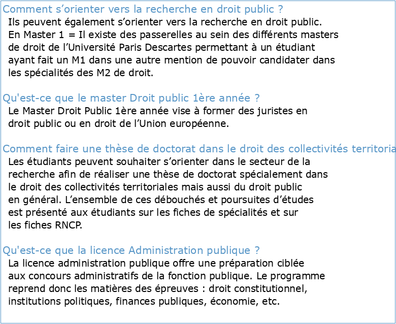 Droit Public Français Filière : Etudes Administratives et