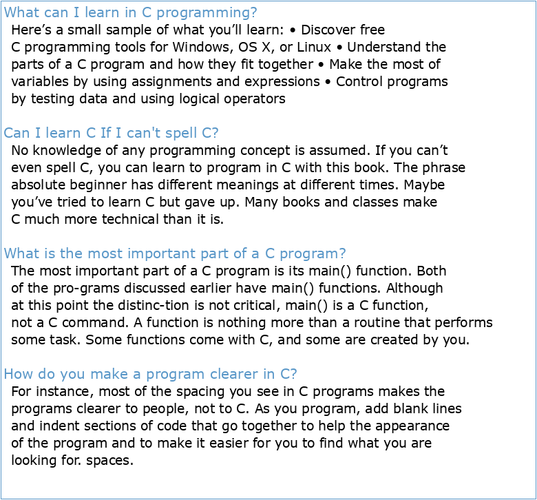 C Programming: Absolute Beginner's Guide