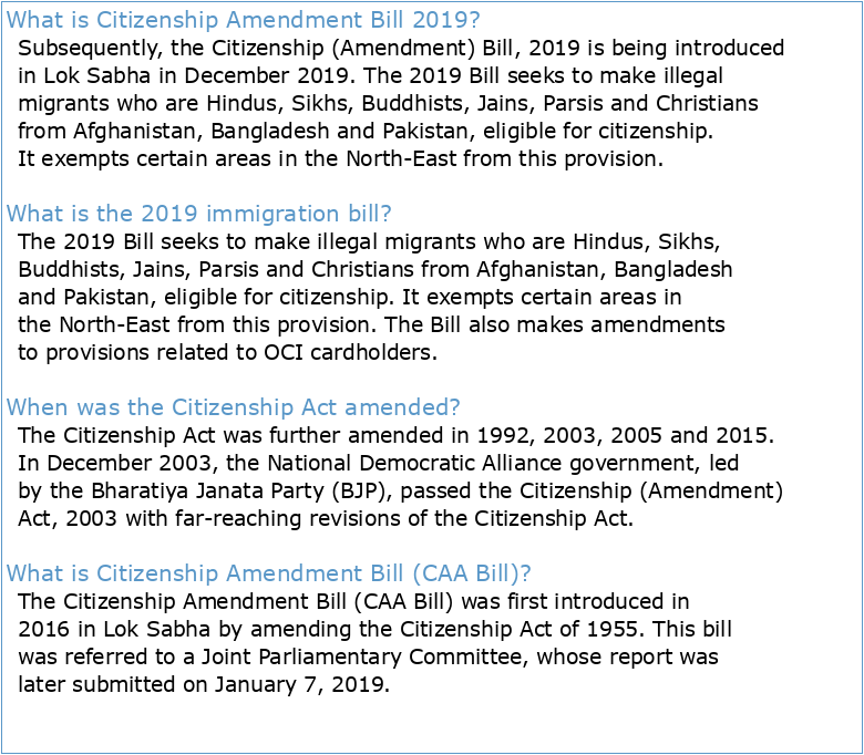 the citizenship (amendment) bill 2019