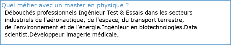 MASTER SPECIALISE PHYSIQUE MEDICALE
