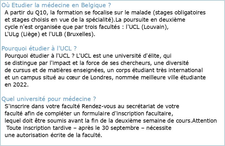 Université catholique de Louvain (UCL)-Medecine