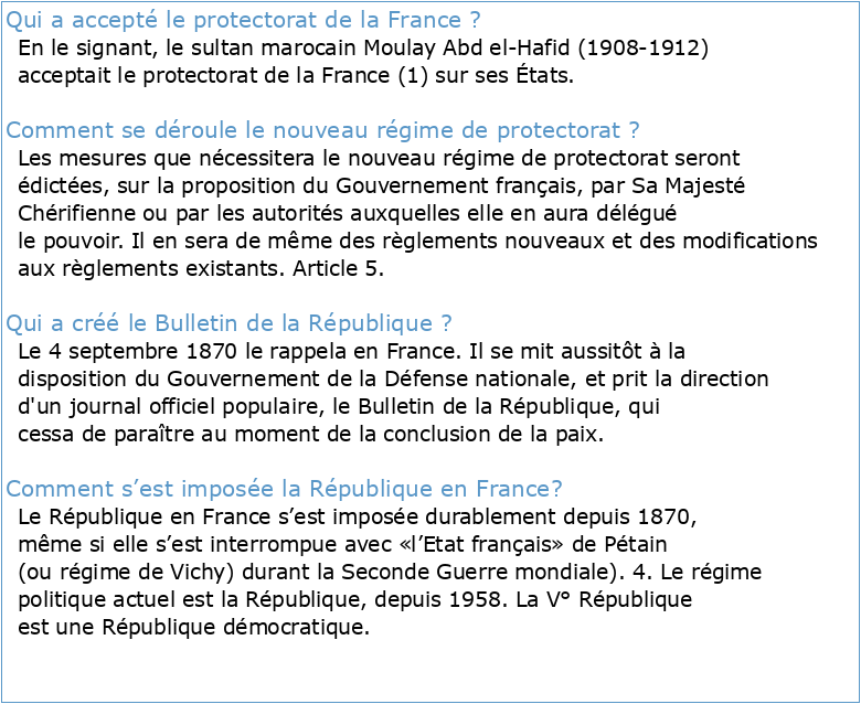 Protectorat de la République Francaise AU MAROC ‘Bulletin