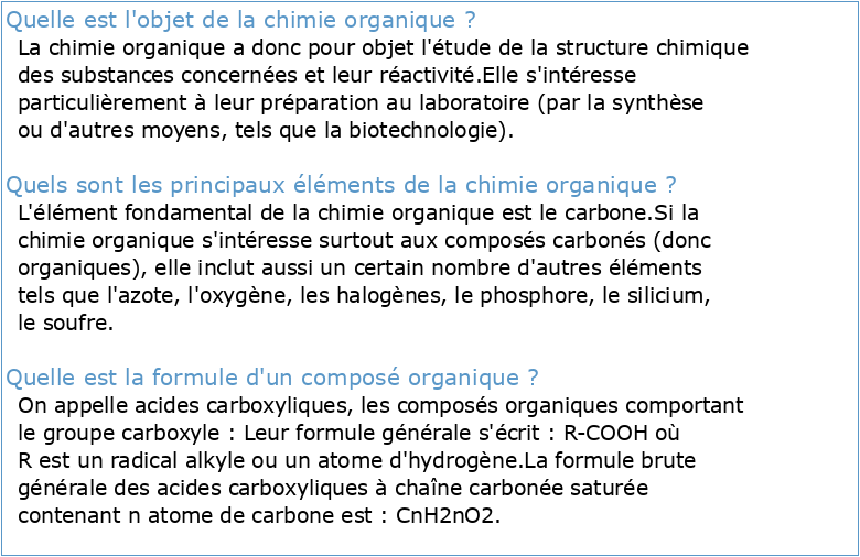 1 intitule du module chimie organique 1 11 objectifs du module