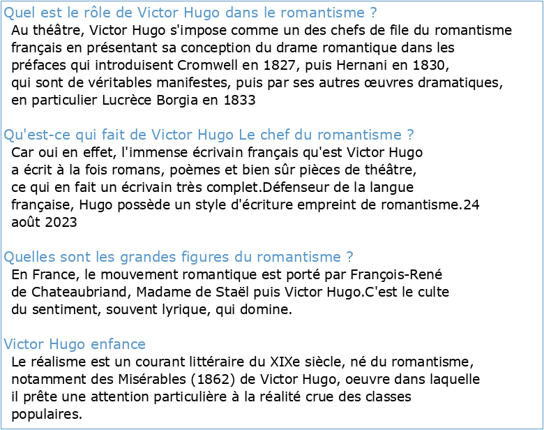 Victor Hugo une figure du Romantisme