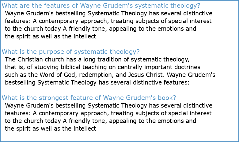 Systematic Theology Wayne Grudem