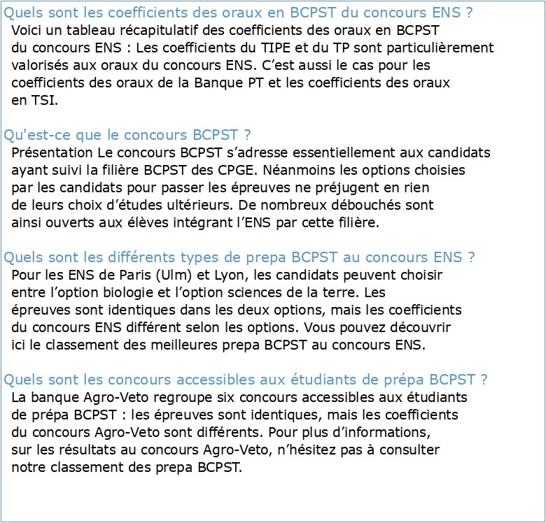 Coefficients concours BCPST