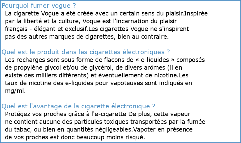 La cigarette électronique un produit en vogue