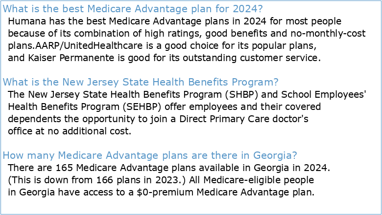 State Health Benefits Program (SHBP) AETNA MEDICARE ADVANTAGE