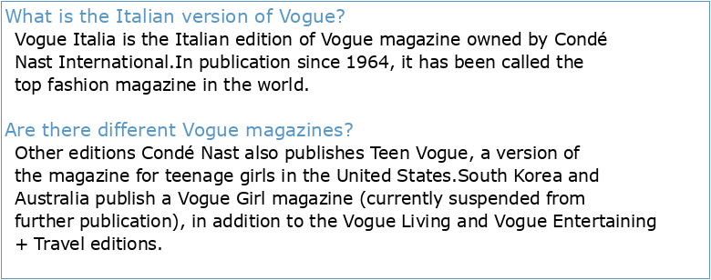 The Vogue Archive and The Vogue Italia Archive