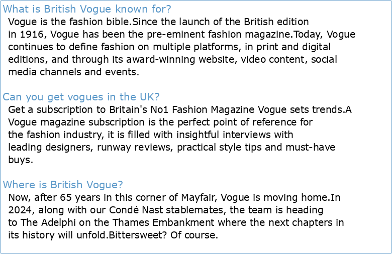 Vogue in Britain