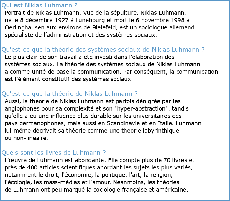Événement et système – Niklas Luhmann et l