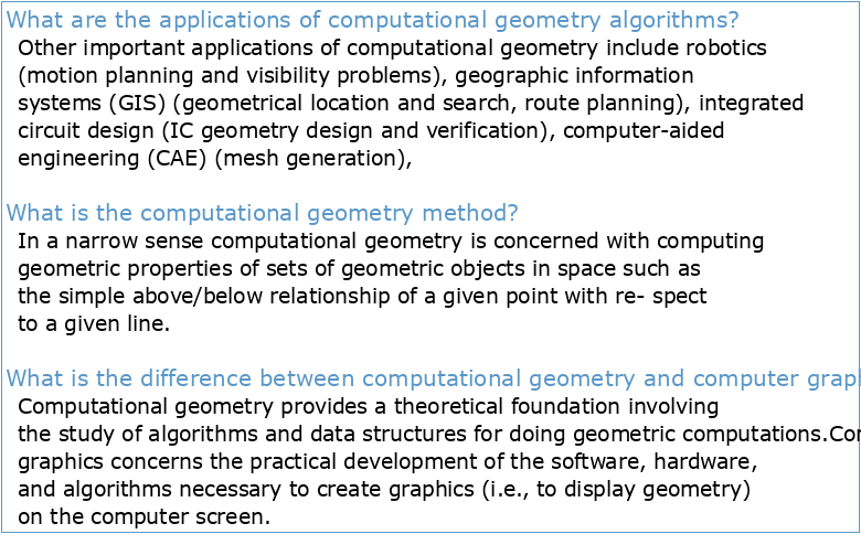 Computational Geometry – Algorithms and Applications 3rd Ed