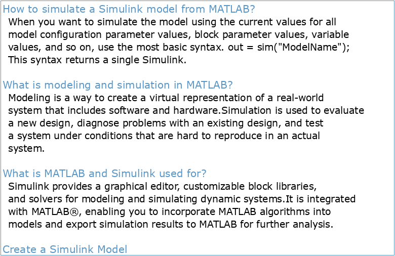 Modeling and Simulation of Systems Using MATLAB and Simulink