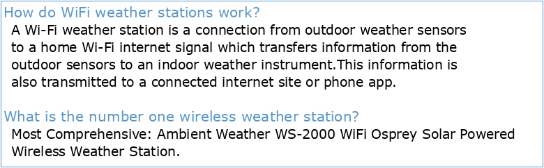 WIRELESS 433 MHz WEATHER STATION