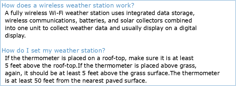 Wireless Weather Station Instruction Manual
