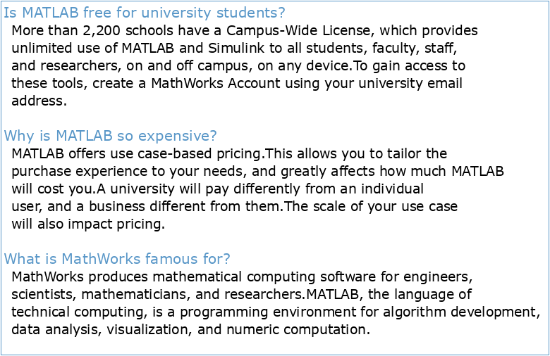 MathWorks Products and Prices North America Academic