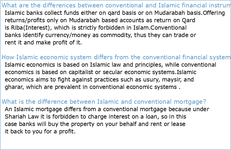 ARE ISLAMIC FINANCE INSTRUMENTS DIFFERENT THAN CONVEN
