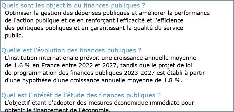 Finances publiques et environnement international (dissertation)